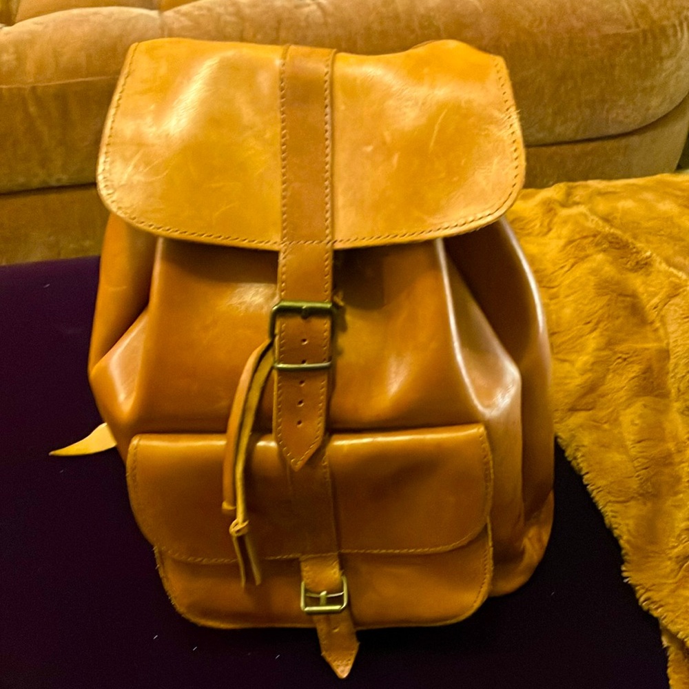 Genuine Leather Large Backpack